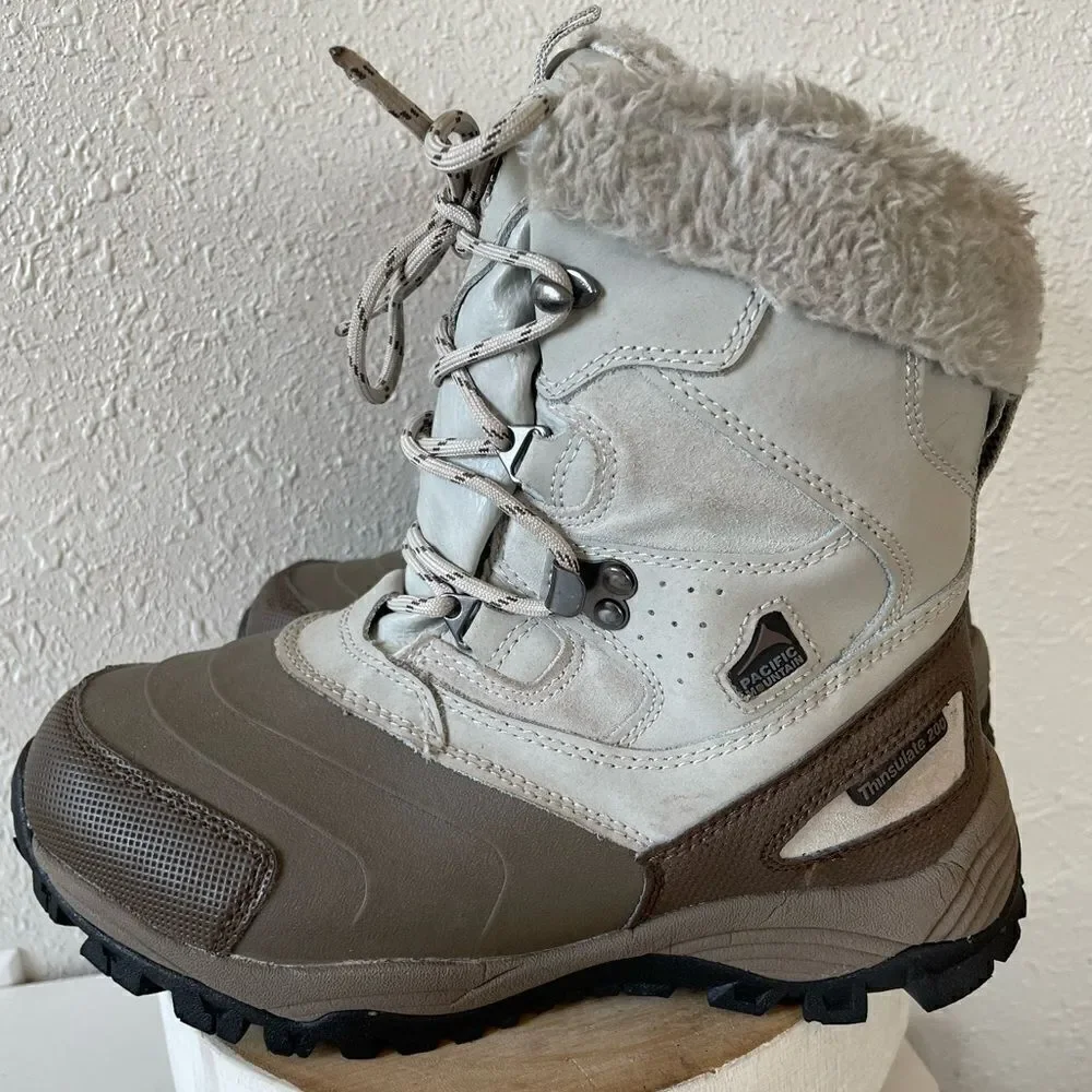 Pacific Mountain Women's Steppe Water-Resistant Winter Fashion Snow Boots Size 4